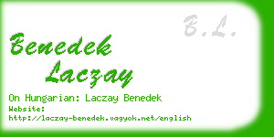 benedek laczay business card